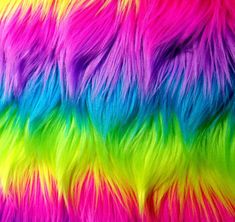 multicolored furry fabric with very long feathers