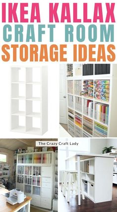 the ikea kallax craft room storage ideas are great for small spaces, but they