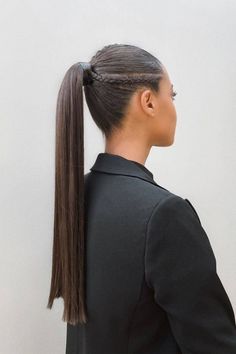 Best Braided Hairstyles, Slick Ponytail, Plaits Hairstyles, A Ponytail, Cool Braid Hairstyles, Sleek Hairstyles, High Ponytails, Grunge Hair, Aesthetic Hair