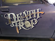 #kustom #custom #kustomkulture #hotrod Hand Painted Lettering, Copper Leaf