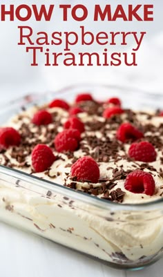 a dish of tiramisu with raspberries. Tarimisu Recipe Easy, Ladyfinger Desserts, Raspberry Tirimasu Recipes, Ladyfingers Recipe Desserts, Dessert With Ladyfingers, Recipes With Ladyfingers, Summer Tiramisu, Chambord Recipes Desserts