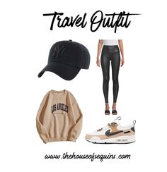 Athleisure Travel Outfit, Spring Athleisure Outfits 2023, Winter Road Trip Outfit, Basketball Game Outfit Women Winter, Road Trip Outfit Winter, Air Max Outfit Women, Nike Air Max 90 Women Outfit, Air Max 90 Outfit, Fall Athleisure Outfits