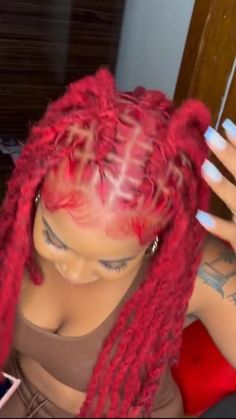 Locs Instagram   • @ loxuriousroots Locs Hairstyles Short, Red Locs, Modern Bob, Short Locs