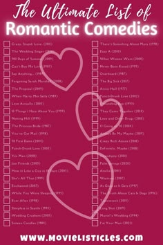 the ultimate list of romantic comedy and love songs for valentine's day or any special occasion