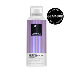 IGK Antisocial - Overnight Bond Building Dry Hair Mask – IGK Hair Igk Antisocial, Dry Hair Mask, 2nd Day Hair, Overnight Hair, Caring For Colored Hair, Overnight Hairstyles, Soften Hair, Hair Shine, Happy Hair