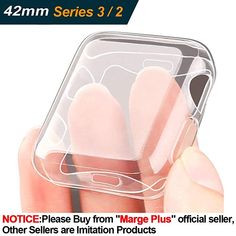 a hand holding a clear plastic case with fingers in it