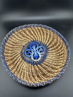 Hello, I will pack & ship asap. Please see photos. Pine Needle Crafts, Basket Blue, Pine Needle Baskets, Needle Crafts, Pine Needles, Basket Weaving, Nativity, Baskets, Blue White