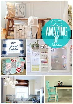 the collage is filled with pictures and text that says 25 amazing diy ideas