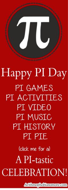 a pi day poster with the words happy pi day