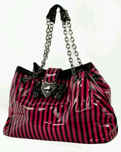 Y2k Accessories, Pretty Bags, 2000s Fashion, Pink Stripes, Pink Bag, Gothic Fashion, Monster High