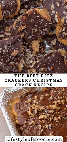 the best christmas crackers recipe is made with chocolate, nuts and grahamy crumbs