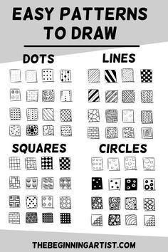 an easy to draw pattern for quilting with the words'easy patterns to draw '