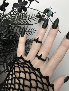 Matte Black Spike Ring Pointy Black Ring Black Midi Ring | Etsy Black Punk Rings For Halloween, Punk Black Rings For Halloween, Punk Black Ring For Halloween, Black Metal Rings For Halloween, Edgy Adjustable Rings For Halloween, Black Metal Grunge Rings, Adjustable Edgy Halloween Rings, Grunge Black Metal Rings, Adjustable Black Punk Style Rings