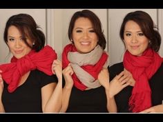 25 Ways to Wear a Scarf in 4.5 Minutes! - YouTube Head Scarf Tying, How To Wear A Scarf, Casual Chique, Tie Scarf