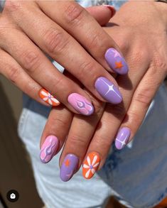 Pink Gellac, Nail Piercing, Purple Acrylic Nails, Back To School Nails, Nagel Tips, School Nails, Making Stuff, Cute Gel Nails, Nail Envy