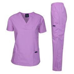 Dagacci Medical Uniform Scrub Unisex Set, Woman and Man Classic Fit V-Neck Top, Three Side Cargo Pockets Pants. Dagacci Uniform is committed in delivering quality medical uniforms to you. We value our customers and continue to strive to meet the your needs. ;We take pride in our quality and our service and we continue to provide total customer satisfaction. Size: M.  Color: Purple.  Age Group: adult. Medical Scrubs Fashion, Medical Scrubs Outfit, Scrubs Outfit, Cherokee Woman, Scrubs Uniform, Scrub Jackets, Pockets Pants, Medical Uniforms, Womens Scrubs