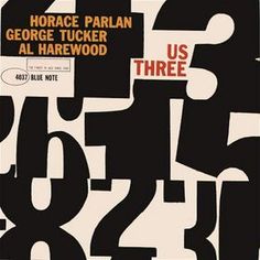 the cover to george tucker's us three, which is printed with black and white numbers