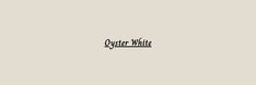 the logo for oyster white on a gray background