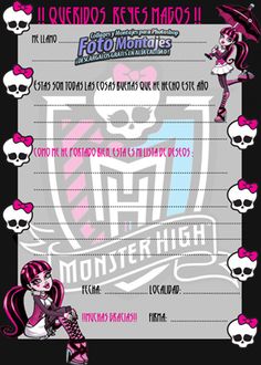 a poster with skulls on it for the monstergirls game, which is being played in