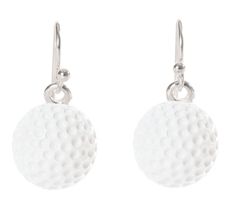 PRICES MAY VARY. 3D Golf Ball Dangle Earrings Earrings dangle 1" long French style hook backings Lead and nickel free for sensitive ears Gift boxed with non-tarnish cotton White Dangle Earrings With French Hook, White Drop Earrings With French Hook, Golf Jewelry, Ball Pendant Necklace, Golf Lover Gifts, Golf Mom, Golf Stuff, Sports Jewelry, Golf Gift