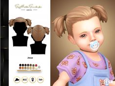 The Sims Resource - Jessa Hairstyle for Toddler Sims 1, Animal Skin, Toddler Hair, Sims Resource, Sims 2, Sims 3