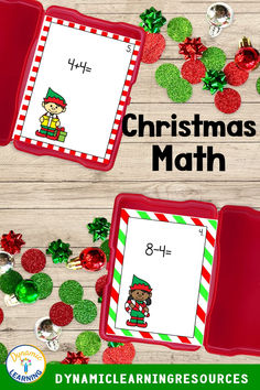 christmas math games Christmas Math Games, Christmas Math Activities, First Grade Activities, Subtraction Facts, Phonics Games, Christmas Math, Math Game