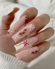 Her Nails, Long Acrylic Nails Coffin, Coffin Shape Nails, Acrylic Nails Coffin Pink, Unique Acrylic Nails, Long Square Acrylic Nails, Nail Swag, White Nail