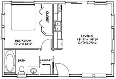 the floor plan for a two bedroom apartment with an attached bathroom and living room area