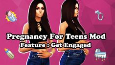 Mod The Sims - Pregnancy For Teens + Get Engaged Mod S4cc Mods, Sims Pregnant, Mods Ts4, Sims 4 Cheats, Teen Pregnancy