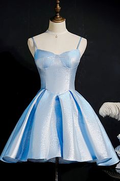 Confirmation Dresses For Teens Catholic Blue, Short Blue Sweet 16 Dresses, Cinderella Hoco Dress, Blue Formal Mini Dress, Corset Dress Formal Short, 8th Grade Dance Dresses Short, Sweet 16 Court Dresses, Teal Dress Short, Light Blue And White Dress