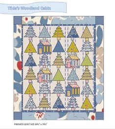 Pair Tilda's Creating Memories Fabric Collection with free instructions from Riley Blake Designs to make this winter wonderland quilt.  Finished size: 64.5" x 74.5"  Kit comes with fabric to make the quilt top (binding and backing not included). Tilda Quilts, Riley Blake Quilt, French General, Fiber Art Quilts, House Quilts, General Ideas, Sewing Quilts, Creating Memories, Cabin In The Woods