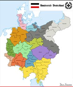 a map of germany with all the states