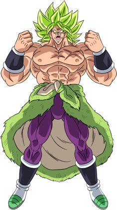 an image of the character gohan from dragon ball super broly, with his arms outstretched