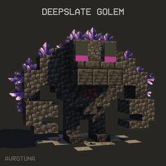 an image of a pixel art piece with the words deepplate golem on it