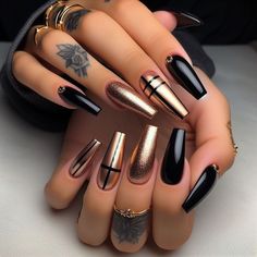 Camo Nail Designs, Nails Black Coffin, Coffin Nails Black, Classy Coffin Nails, Summer Coffin Nails, Coffin Nails Short, Nails Short Coffin, Camo Nails, Black Coffin Nails