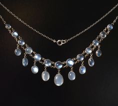 Moonstone Swag Necklace £410 Moonstone Aesthetic, Ethereal Accessories, Moonstone Jewellery, Ethereal Jewelry, Edwardian Art, Art Deco Pendant, Funky Jewelry, Moonstone Necklace