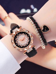 Simple Collar    Watch Set Embellished   Women Watches Hand Chain Jewelry, Watch Set, Magical Jewelry, Rhinestone Heart, Hand Chain