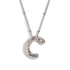 Bubble/Balloon Letter C Initial Necklace Elevate Your Style With Our Very Popular Silver Bubble Initial Necklace. Balloon Letter Pendant On A Delicate Beaded Satellite Chain. Chain Length - 17 1/2- 19 1/2 Inches All Jewelry Comes Beautifully Packaged And Ready For Gift Giving. #Balloon #Bubble #Necklace #Initial #Silver C Initial Necklace, C Initial, Bubble Necklace, Bubble Balloons, Necklace Initial, Letter C, Letter Balloons, Letter Pendants, Initial Necklace