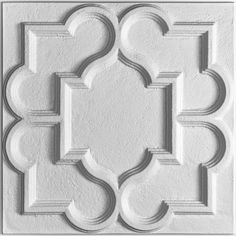 a decorative ceiling tile in white