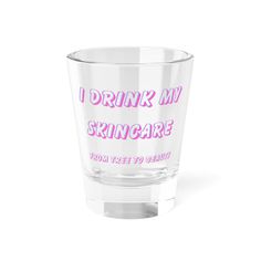 🎉 Cheers to glowing skin! 🥂 Sip your way to fabulous with our Skincare Shot Glass - a quirky 1.5oz toast to natural beauty! Engraved with "I Drink My Skincare," it's perfect for skincare aficionados who love a bit of humor with their routine. Crafted with care, this shot glass brings a playful twist to your beauty regimen. Ideal as a unique gift for beauty lovers and wellness warriors. 🌟 Treat your skin - from tree to beauty! 🍃✨ Grab yours now and say, "Here's to flawless!" 🥳 .: Custom shot Custom Shot Glasses, Coconuts Beach, Unique Beauty Products, Wellness Shots, Tree People, Beauty Regimen, Drink Me, Beauty Lover, Shot Glasses