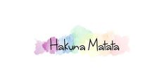 the word hakuna matata written in watercolor