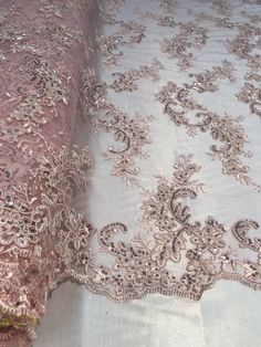 an image of a table cloth with lace on it