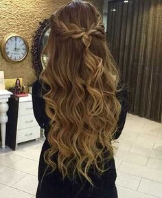 Graduation Hairstyles, Dance Hairstyles, 2015 Hairstyles, Prom Hairstyles For Long Hair, Hair Braiding, Homecoming Hairstyles, Medium Hair, Down Hairstyles