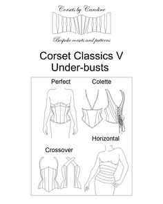 an instruction manual for the corset basics v under - busts