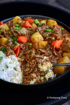 a close up of a plate of food with rice