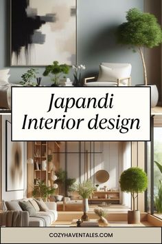 japanese interior design with text overlaying the image