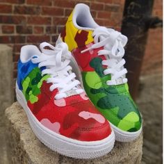 Custom Jordans, Painted Sneakers, Nike Air Shoes, Air Force One, Fresh Shoes