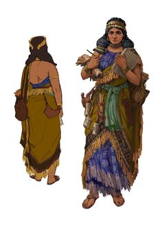 two women dressed in native american clothing