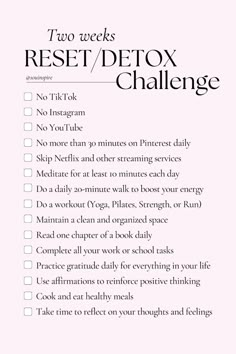 Follow for more self-improvement tips! #DetoxChallenge #HealthyHabits 2025 Reset Checklist, 2025 Reset List, 2025 Self Improvement, End Of Year Reset, Quarterly Reset, 2025 Challenge, 2025 Reset, Monday Reset, Reset Life