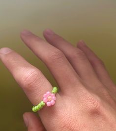 This cute ring is perfect to add to any outfit! It comes in three colors pink, blue, and peach! This ring does have some stretch and comes in different sizes if you feel that the sizes listed may not fit you please message me and I will make sure you get the perfect fit! Thank you for supporting my small business! <3 If you have an questions feel free to message me privately. If you LOVE this product you should check out my Seed Bead Stretch Bracelet/Anklet! Flower Seed Bead Ring, Flower Ring, S Flower Seed Bead, Rings Friendship, Seed Bead Ring, Rings Cute, Simple Rings, Ring Flower, Friendship Rings, Peach Flowers, Ring Simple